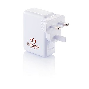 BERBES Cestovní USB rozbočovač do zásuvky se 4 USB porty