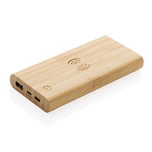 Bezdrátová powerbanka 8 000 mAh 5W z FSC® bambusu - reklamní předměty