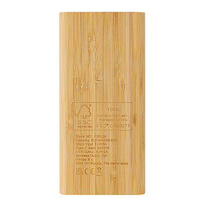 Bezdrátová powerbanka 8 000 mAh 5W z FSC® bambusu