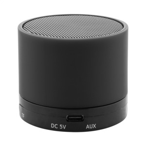 Bezdrátový bluetooth kulatý reproduktor 300mAh, černá
