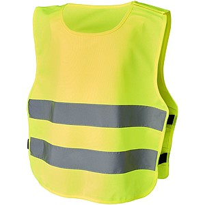 Bezpečnostní vesta pro děti ve věku 7–12 let, fluorescenční žlutá - reklamní předměty