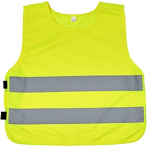 Bezpečnostní vesta pro děti ve věku 7–12 let, fluorescenční žlutá