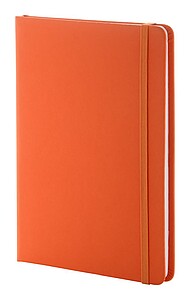 Blok A5 potažený recyklovanou PU kůží, oranžová