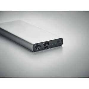 BRAHMA Hliníková powerbanka s kapacitou 10 000 mAh, stříbrná