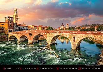 Bridges 2026, nástěnný kalendář, prodloužená záda