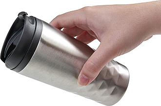 BRILON Termohrnek nerezový cestovní s plastovým víčkem, 300 ml, bílá