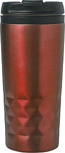 BRILON Termohrnek nerezový cestovní s plastovým víčkem, 300 ml, červená