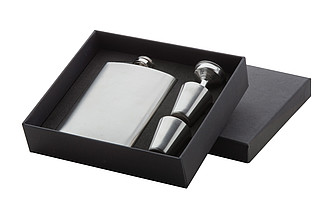 Butylka 230ml se 2 kalíšky a nálevkou - placatky s potiskem