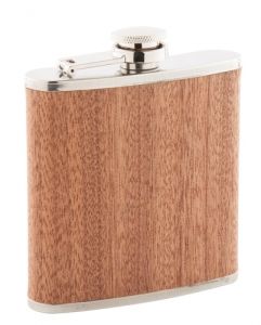 Butylka Forester s dřevěným povrchem, 170ml - placatky s potiskem