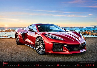 Cars 2026, nástěnný kalendář, prodloužená záda