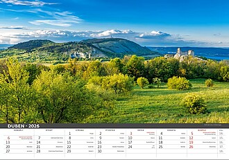 Česká krajina 2026, nástěnný kalendář, prodloužená záda
