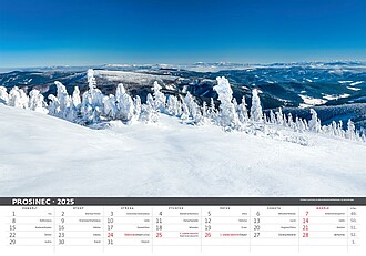 Česká krajina 2026, nástěnný kalendář, prodloužená záda
