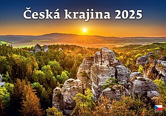 Česká krajina 2026, nástěnný kalendář, prodloužená záda