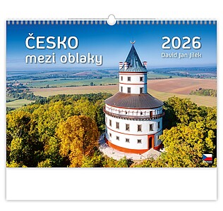 Česko mezi oblaky 2026, nástěnný kalendář, prodloužená záda - reklamní kalendáře