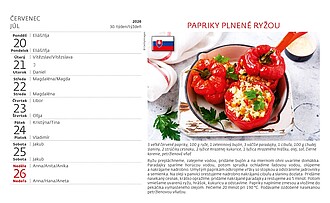 Česko-slovenská kuchařka 2026, stolní kalendář