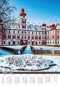Český ráj 2026, nástěnný kalendář, prodloužená záda