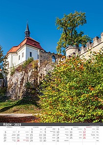 Český ráj 2026, nástěnný kalendář, prodloužená záda