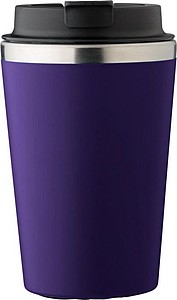 Cestovní hrnek z nerezové oceli a PP, 350 ml, fialový