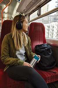 Cestovní nerezový termo termohrnek 340ml, tyrkysová