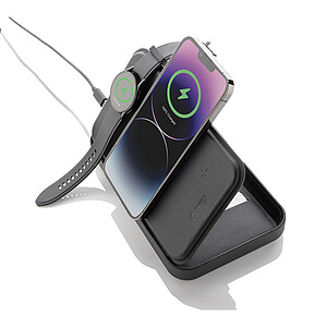 Cestovní pouzdro s nabíječkou 3v1 Swiss Peak z RCS plastu, černá