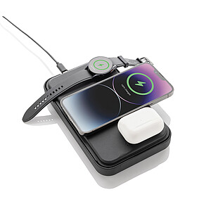 Cestovní pouzdro s nabíječkou 3v1 Swiss Peak z RCS plastu, černá