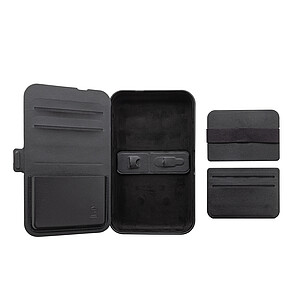 Cestovní pouzdro s nabíječkou 3v1 Swiss Peak z RCS plastu, černá