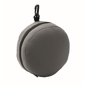 Cestovní sada polštáře a masky, tmavě šedá