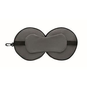 Cestovní sada polštáře a masky, tmavě šedá