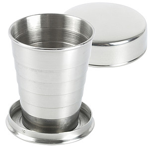 Cestovní skládací kelímek z kovu, 100ml - reklamní předměty