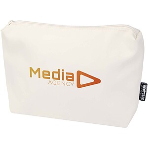 Cestovní taštička na toaletní potřeby z recyklovaného materiálu, krémově bílá