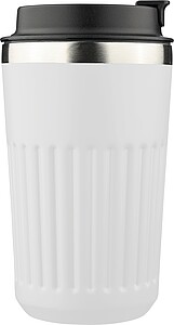 Cestovní termohrnek z recyklované nerezové oceli, 400 ml, bílá