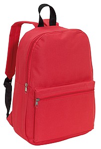 CHAPINO Batoh s dvěma kapsami na zip, červený