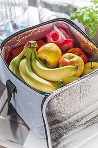 Chladící taška s popruhem na rameno, stříbrná