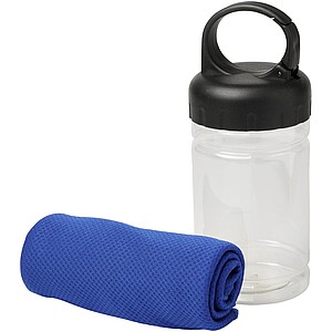 Chladivý ručník v nádobce, královská modrá