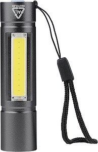 COB svítilna z recyklovaného hliníku, černá