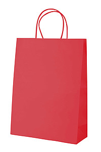 CORADA Papírová taška s kroucenými uchy, 36 x 12 x 41 cm, červená