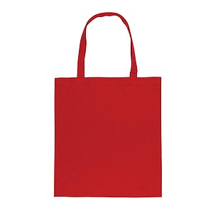 Čtvercová nákupní taška Impact AWARE™ z recyklované bavlny 145g, červená
