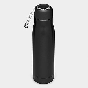 DALAGO Dvoustěnná termoska z nerezové oceli s poutkem, 500 ml, černá