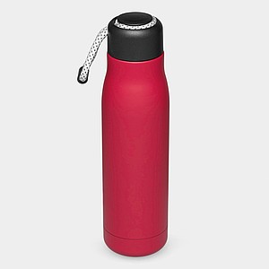 DALAGO Dvoustěnná termoska z nerezové oceli s poutkem, 500 ml, červená - reklamní předměty