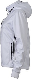 Dámská 3-vrstvá sofshellová bunda JAMES & NICHOLSON, bílá, 2XL