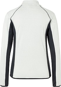 Dámská fleecová bunda JAMES & NICHOLSON, bílá/šedá, 2XL