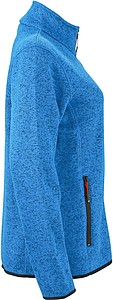 Dámská fleecová bunda James Nicholson knit fleece jacket women, královská modrá/červená, vel. L