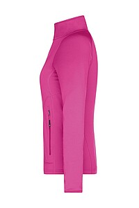 Dámská mikina James & Nicholson Stretchfleece, růžová, velikost S