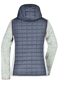 Dámská mikina JAMES & NICHOLSON, světle šedý melír/antracitová, velikost S