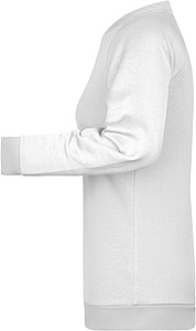Dámská mikina James Nicholson sweatshirt women, bílá, vel. XS