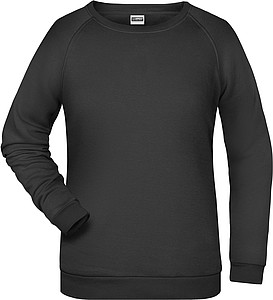 Dámská mikina James Nicholson sweatshirt women, černá, vel. M - mikina s vlastním potiskem