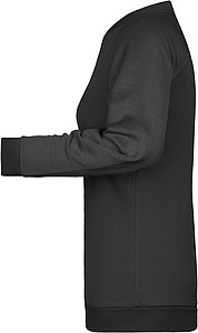 Dámská mikina James Nicholson sweatshirt women, černá, vel. XXL