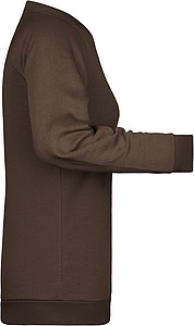 Dámská mikina James Nicholson sweatshirt women, hnědá, vel. XXL