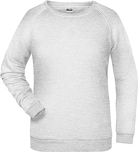 Dámská mikina James Nicholson sweatshirt women, sv. šedý melír, vel. XS