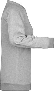 Dámská mikina James Nicholson sweatshirt women, tmavě šedý melír, vel. M